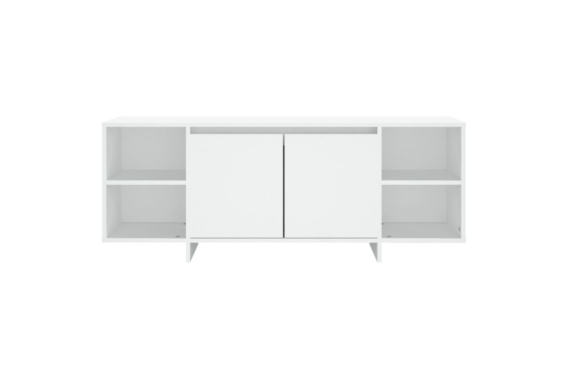 TV-benk hvit 130x35x50 cm sponplate - Hvit - Møbler - Mediamøbel & tv møbel - TV-benk & mediabenk