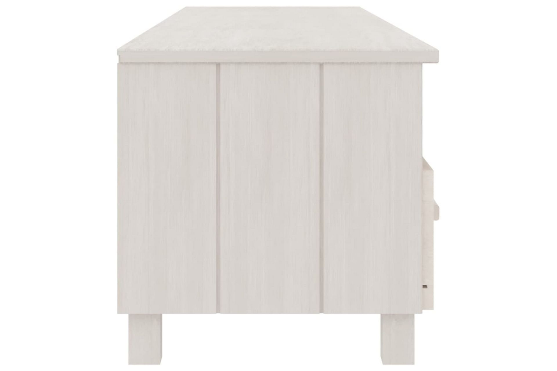 TV-benk hvit 158x40x40 cm heltre furu - Hvit - Møbler - Mediamøbel & tv møbel - TV-benk & mediabenk