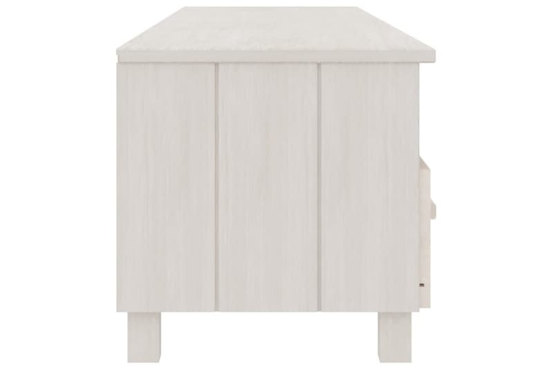TV-benk hvit 158x40x40 cm heltre furu - Hvit - Møbler - Mediamøbel & tv møbel - TV-benk & mediabenk