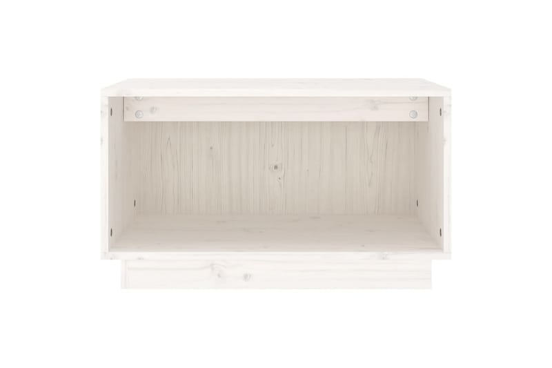 TV-benk hvit 60x35x35 cm heltre furu - Hvit - TV-benk & mediabenk