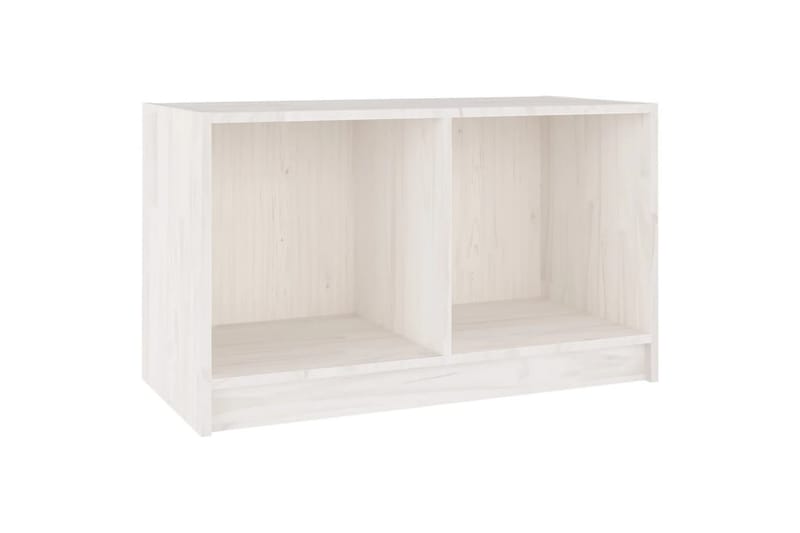 TV-benk hvit 70x33x42 cm heltre furu - Hvit - TV-benk & mediabenk