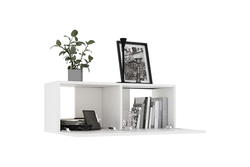 TV-benk hvit 80x30x30 cm sponplate - Møbler - Mediamøbel & tv møbel - TV-benk & mediabenk