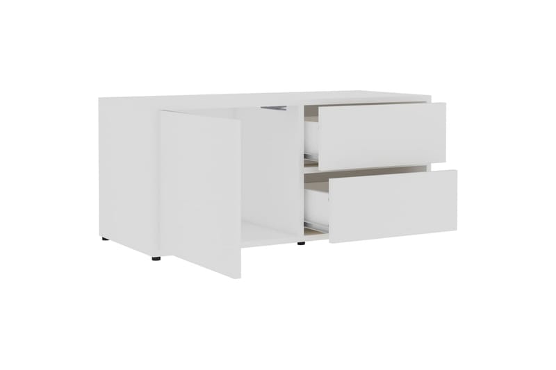TV-benk hvit 80x34x36 cm sponplate - Hvit - Møbler - Mediamøbel & tv møbel - TV-benk & mediabenk
