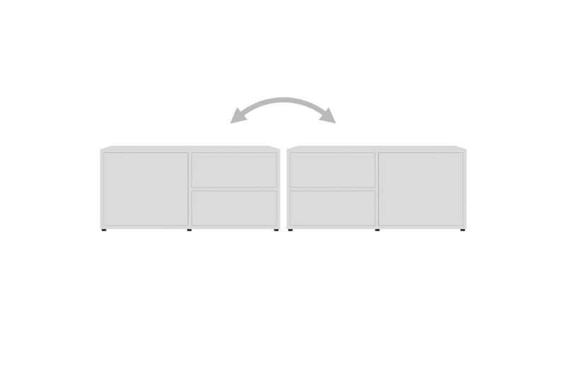 TV-benk hvit 80x34x36 cm sponplate - Hvit - Møbler - Mediamøbel & tv møbel - TV-benk & mediabenk