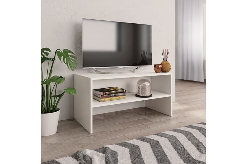 TV-benk hvit 80x40x40 cm sponplate - Hvit - TV-benk & mediabenk