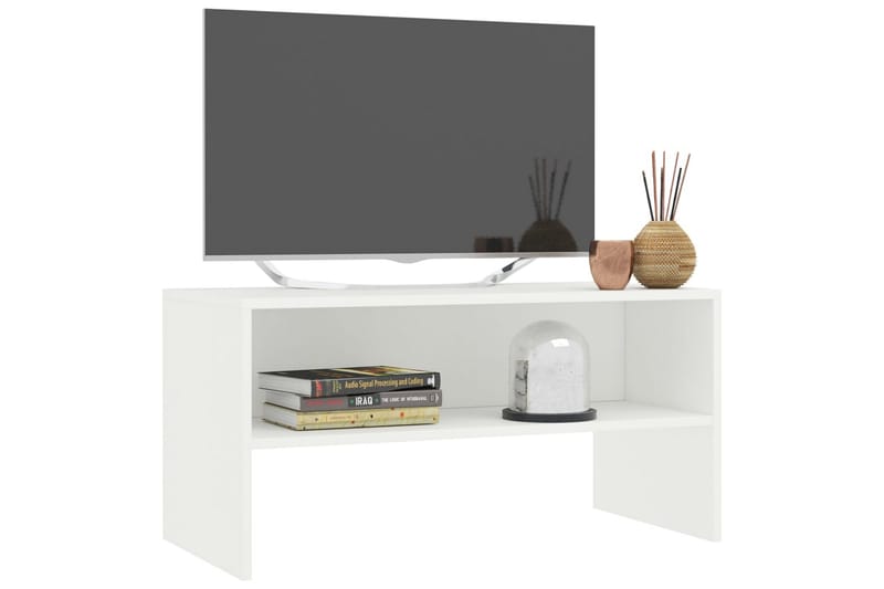 TV-benk hvit 80x40x40 cm sponplate - Hvit - TV-benk & mediabenk