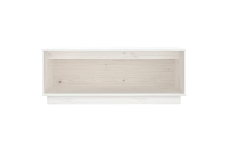TV-benk hvit 90x35x35 cm heltre furu - Hvit - Møbler - Mediamøbel & tv møbel - TV-benk & mediabenk