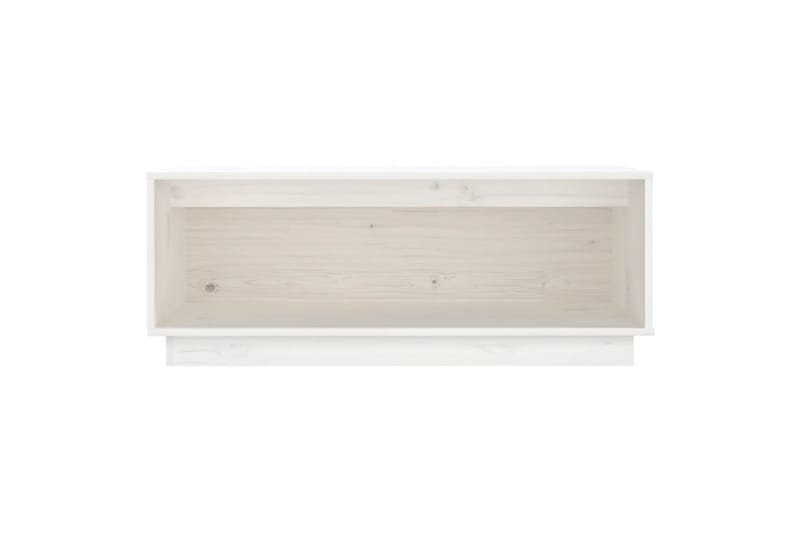 TV-benk hvit 90x35x35 cm heltre furu - Hvit - TV-benk & mediabenk