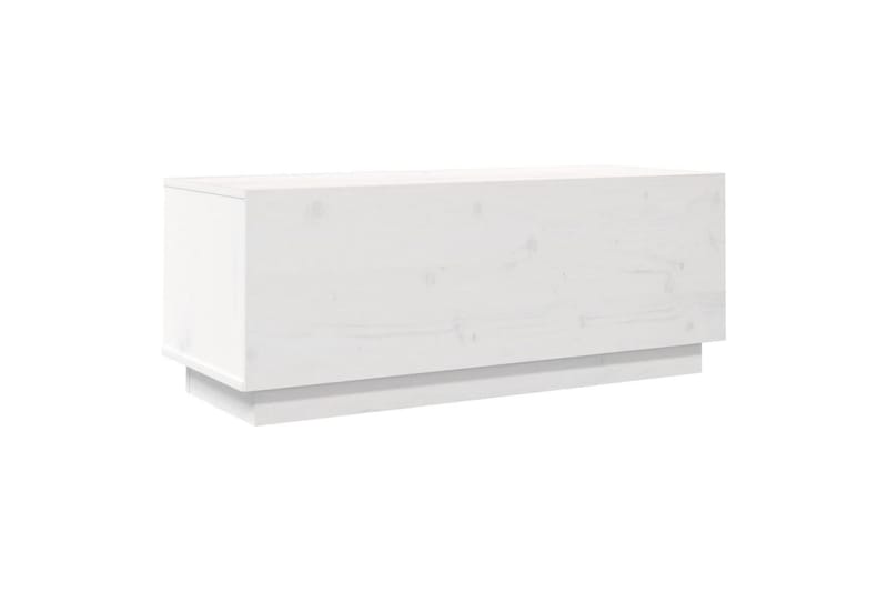 TV-benk hvit 90x35x35 cm heltre furu - Hvit - TV-benk & mediabenk