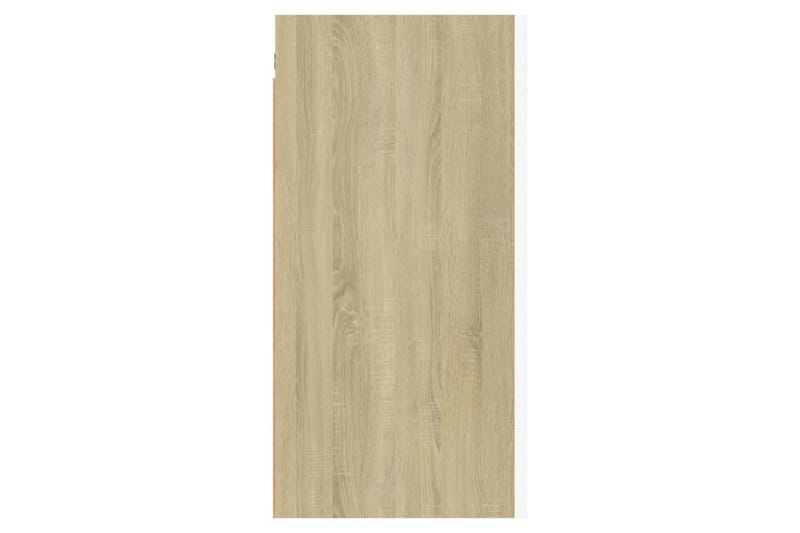 TV-benk hvit og sonoma eik 30,5x30x60 cm sponplate - Beige - TV-benk & mediabenk