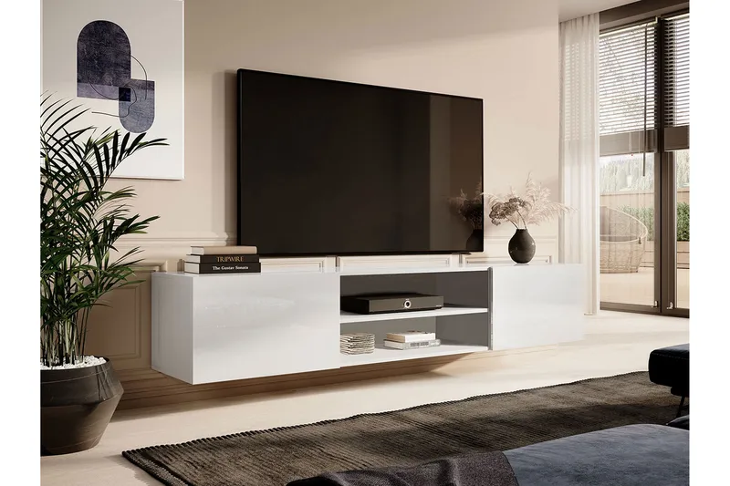 Tv-benk - Hvit - Møbler - Mediamøbel & tv møbel - TV-benk & mediabenk