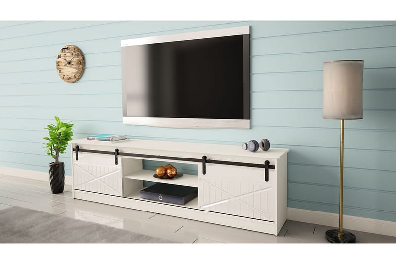 Tv-benk - Hvit - Møbler - Mediamøbel & tv møbel - TV-benk & mediabenk