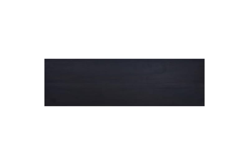 TV-benk lys svart kaffe 100x30x45 cm heltre mahogni - Svart - TV-benk & mediabenk