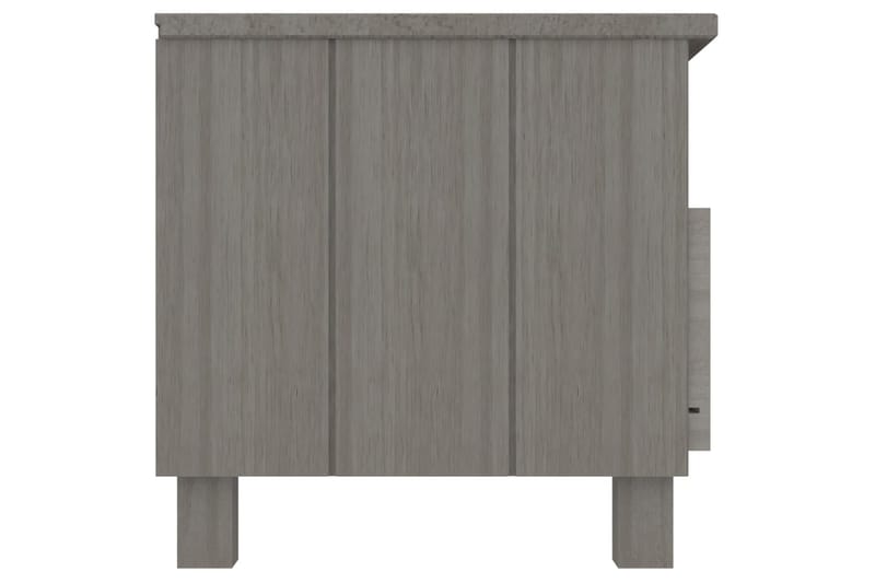 TV-benk lysegrå 106x40x40 cm heltre furu - Grå - Møbler - Mediamøbel & tv møbel - TV-benk & mediabenk