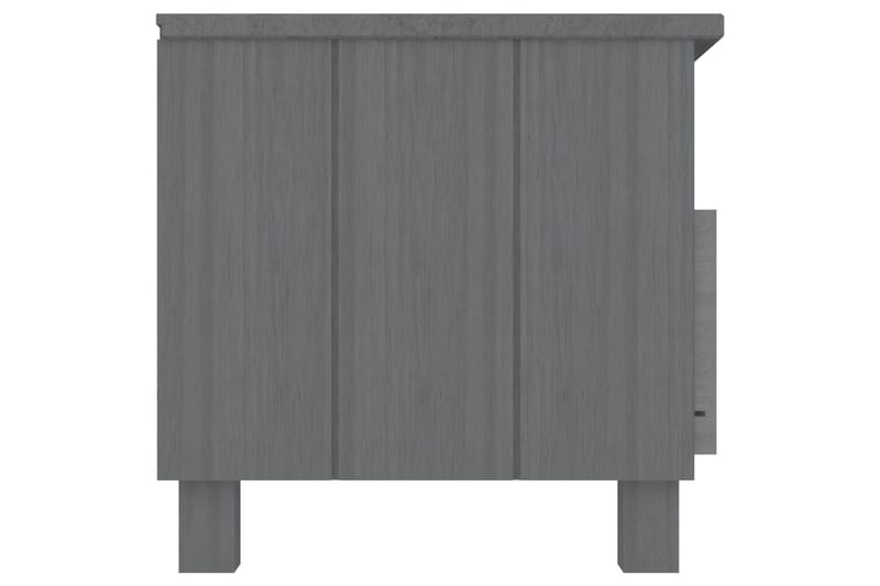 TV-benk mørkegrå 106x40x40 cm heltre furu - Grå - Møbler - Mediamøbel & tv møbel - TV-benk & mediabenk