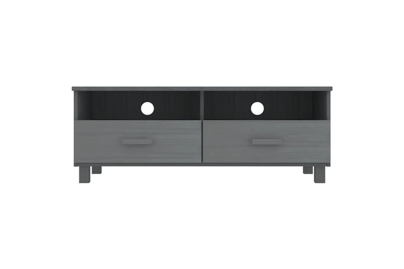 TV-benk mørkegrå 106x40x40 cm heltre furu - Grå - Møbler - Mediamøbel & tv møbel - TV-benk & mediabenk