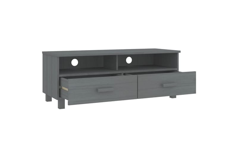 TV-benk mørkegrå 106x40x40 cm heltre furu - Grå - Møbler - Mediamøbel & tv møbel - TV-benk & mediabenk