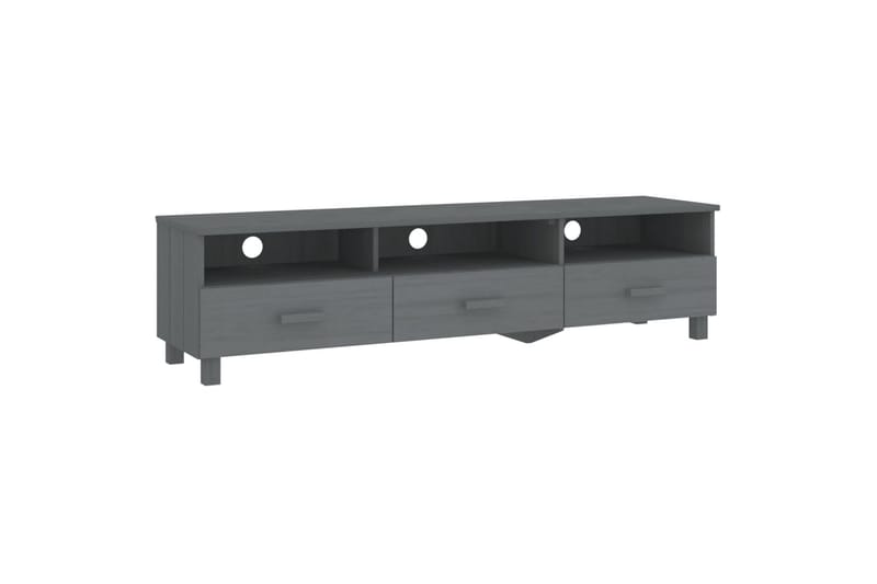 TV-benk mørkegrå 158x40x40 cm heltre furu - Grå - Møbler - Mediamøbel & tv møbel - TV-benk & mediabenk