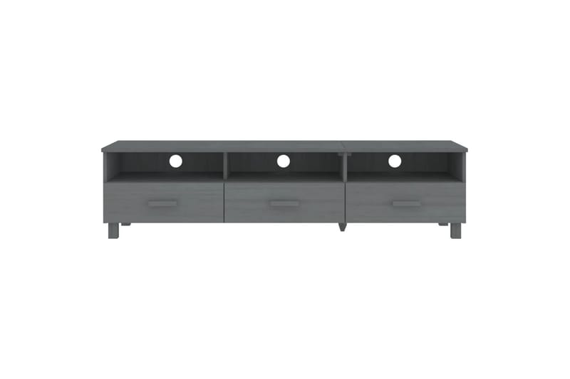 TV-benk mørkegrå 158x40x40 cm heltre furu - Grå - Møbler - Mediamøbel & tv møbel - TV-benk & mediabenk