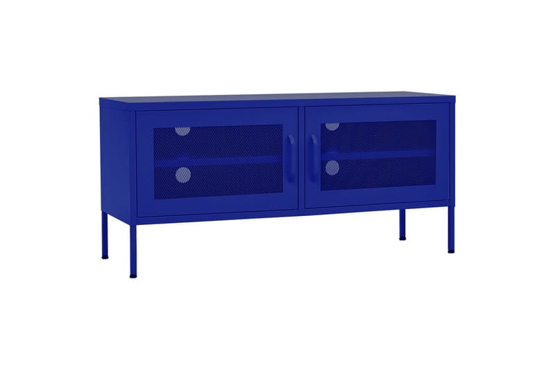 TV-benk marineblå 105x35x50 cm stål - Blå - Møbler - Mediamøbel & tv møbel - TV-benk & mediabenk