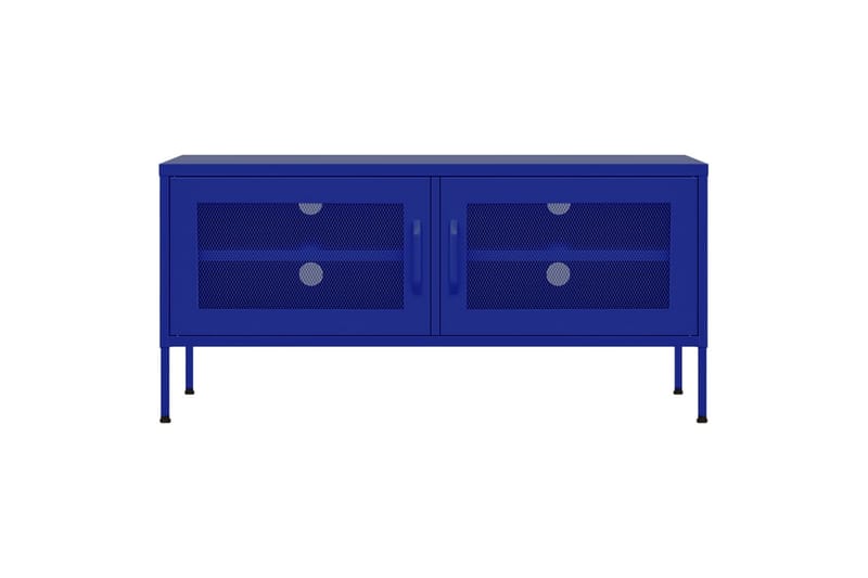 TV-benk marineblå 105x35x50 cm stål - Blå - Møbler - Mediamøbel & tv møbel - TV-benk & mediabenk