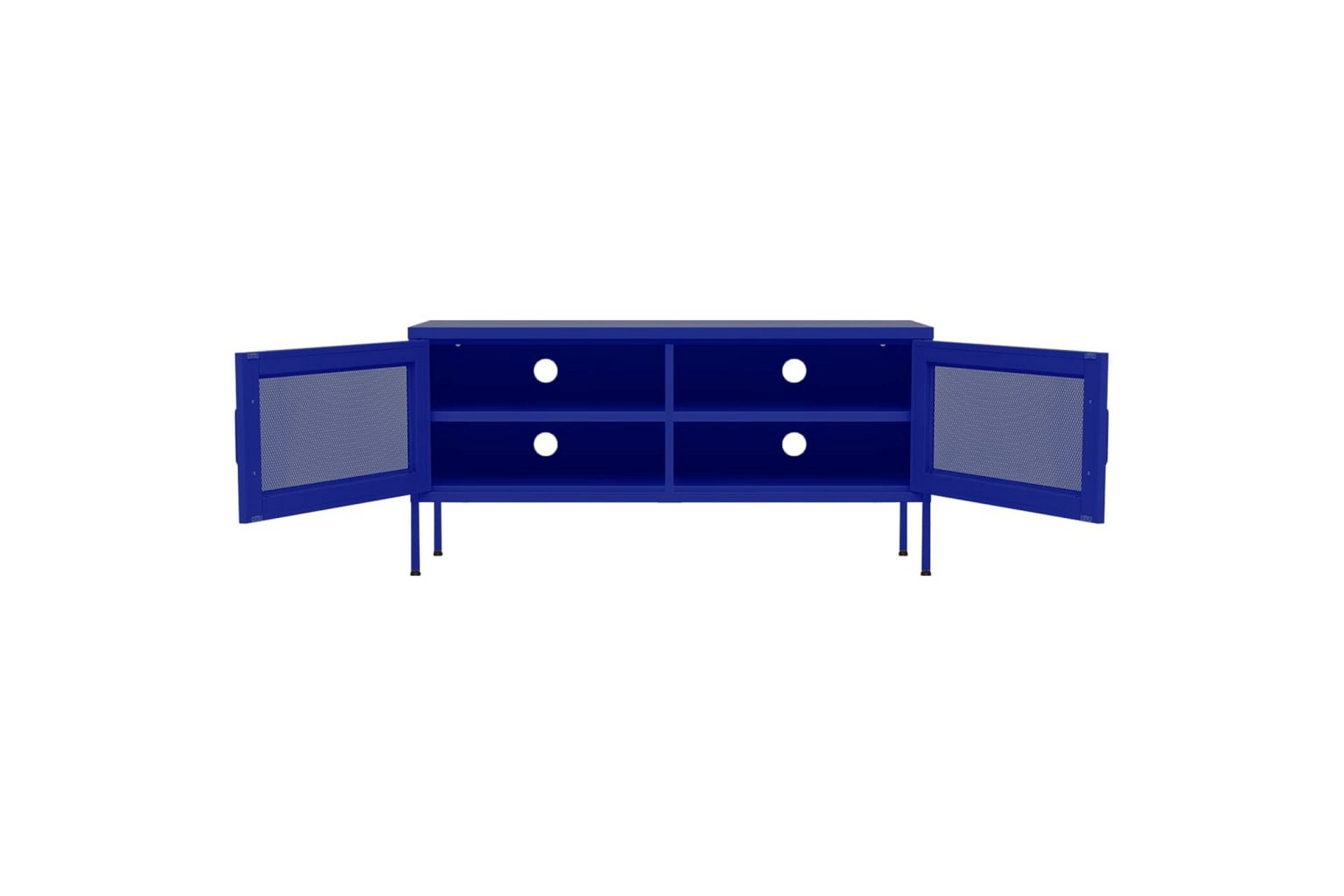 TV-benk marineblå 105x35x50 cm stål - Blå - Møbler - Mediamøbel & tv møbel - TV-benk & mediabenk