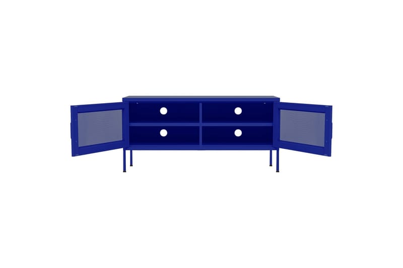 TV-benk marineblå 105x35x50 cm stål - Blå - Møbler - Mediamøbel & tv møbel - TV-benk & mediabenk