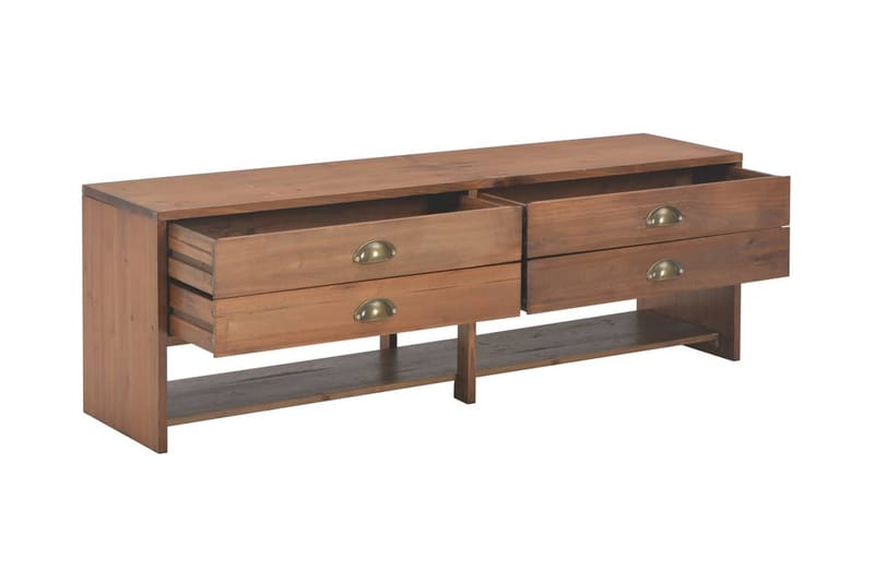 TV-benk med 4 skuffer 120x30x40 cm heltre gran - Brun - Møbler - Mediamøbel & tv møbel - TV-benk & mediabenk