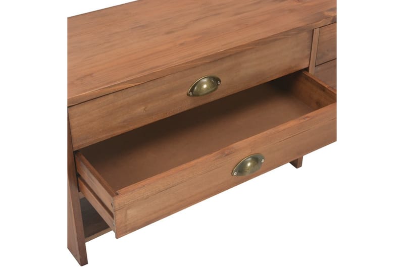 TV-benk med 4 skuffer 120x30x40 cm heltre gran - Brun - Møbler - Mediamøbel & tv møbel - TV-benk & mediabenk
