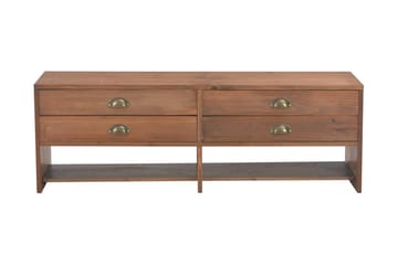 TV-benk med 4 skuffer 120x30x40 cm heltre gran - Brun - Møbler - Mediamøbel & tv møbel - TV-benk & mediabenk