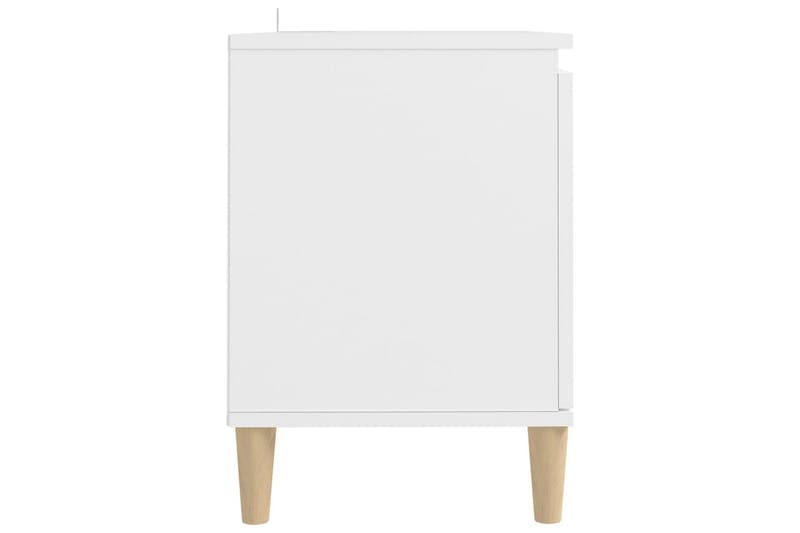 TV-benk med ben i heltre hvit 103,5x35x50 cm - Hvit - Møbler - Mediamøbel & tv møbel - TV-benk & mediabenk