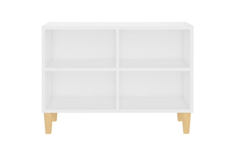 TV-benk med ben i heltre hvit 69,5x30x50 cm - Hvit - Møbler - Mediamøbel & tv møbel - TV-benk & mediabenk