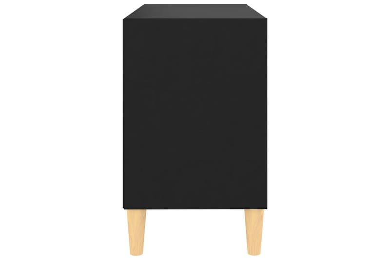 TV-benk med ben i heltre svart 69,5x30x50 cm - Svart - Møbler - Mediamøbel & tv møbel - TV-benk & mediabenk