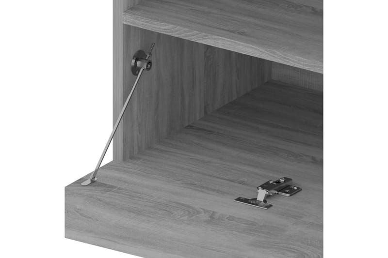TV-benk med LED-lys 2 stk grå sonoma 75x35x40 cm - Grå - Møbler - Mediamøbel & tv møbel - TV-benk & mediabenk