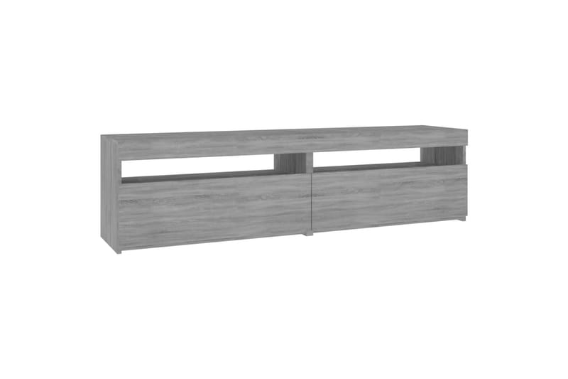 TV-benk med LED-lys 2 stk grå sonoma 75x35x40 cm - Grå - Møbler - Mediamøbel & tv møbel - TV-benk & mediabenk