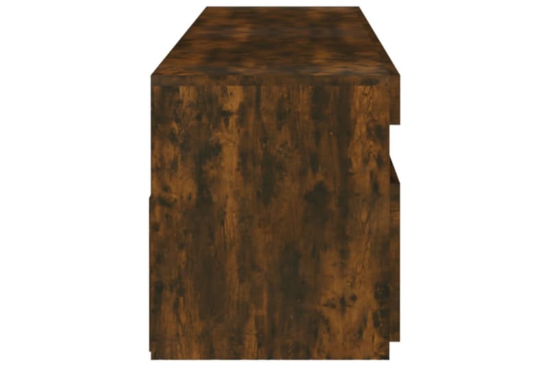 TV-benk med LED-lys 2 stk røkt eik 75x35x40 cm - Brun - Møbler - Mediamøbel & tv møbel - TV-benk & mediabenk
