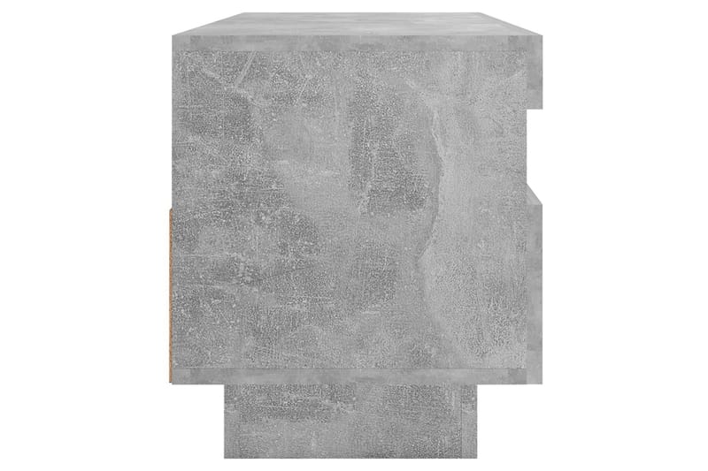TV-benk med LED-lys betonggrå 100x35x40 cm - Grå - Møbler - Mediamøbel & tv møbel - TV-benk & mediabenk
