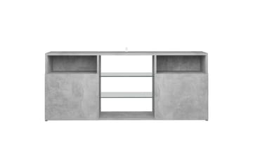 TV-benk med LED-lys betonggrå 120x30x50 cm - Grå - Møbler - Mediamøbel & tv møbel - TV-benk & mediabenk