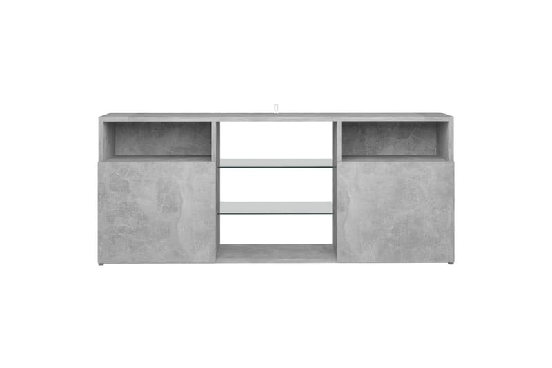 TV-benk med LED-lys betonggrå 120x30x50 cm - Grå - Møbler - Mediamøbel & tv møbel - TV-benk & mediabenk