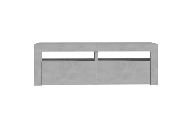 TV-benk med LED-lys betonggrå 120x35x40 cm - Grå - Møbler - Mediamøbel & tv møbel - TV-benk & mediabenk
