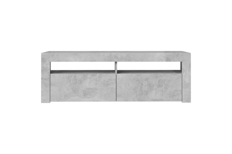 TV-benk med LED-lys betonggrå 120x35x40 cm - Grå - Møbler - Mediamøbel & tv møbel - TV-benk & mediabenk