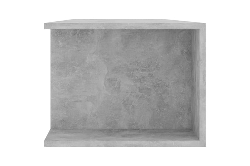 TV-benk med LED-lys betonggrå 135x39x30 cm - Grå - Møbler - Mediamøbel & tv møbel - TV-benk & mediabenk