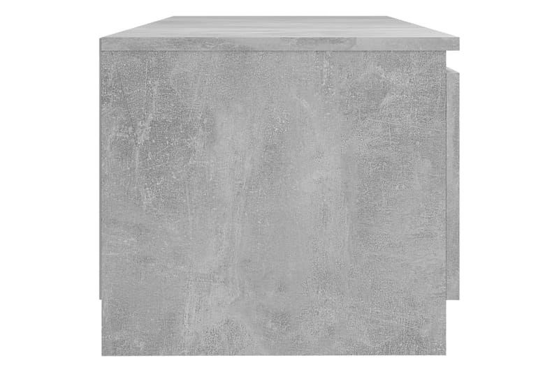 TV-benk med LED-lys betonggrå 140x40x35,5 cm - Grå - Møbler - Mediamøbel & tv møbel - TV-benk & mediabenk