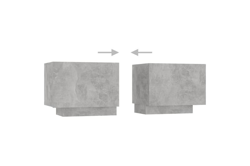 TV-benk med LED-lys betonggrå 300x35x40 cm - Grå - Møbler - Mediamøbel & tv møbel - TV-benk & mediabenk