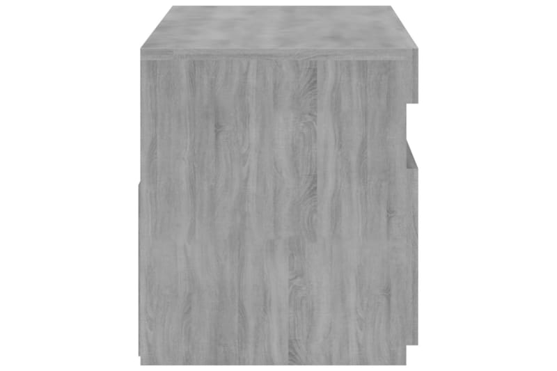 TV-benk med LED-lys grå sonoma 75x35x40 cm - Grå - Møbler - Mediamøbel & tv møbel - TV-benk & mediabenk