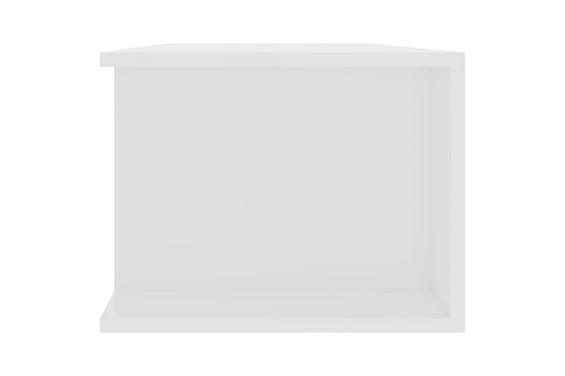 TV-benk med LED-lys høyglans hvit 135x39x30 cm - Hvit - Møbler - Mediamøbel & tv møbel - TV-benk & mediabenk