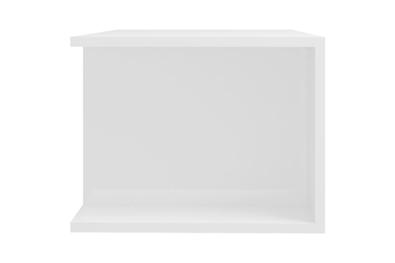 TV-benk med LED-lys høyglans hvit 90x39x30 cm - Hvit - Møbler - Mediamøbel & tv møbel - TV-benk & mediabenk