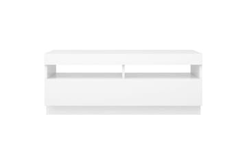 TV-benk med LED-lys hvit 100x35x40 cm - Hvit - Møbler - Mediamøbel & tv møbel - TV-benk & mediabenk