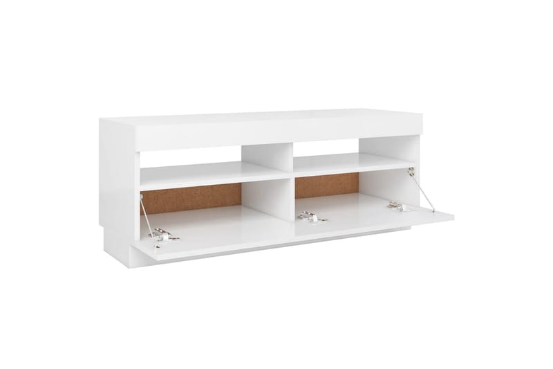 TV-benk med LED-lys hvit 100x35x40 cm - Hvit - Møbler - Mediamøbel & tv møbel - TV-benk & mediabenk