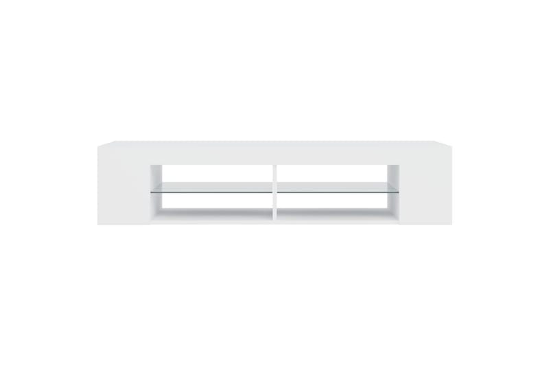 TV-benk med LED-lys hvit 135x39x30 cm - Hvit - Møbler - Mediamøbel & tv møbel - TV-benk & mediabenk